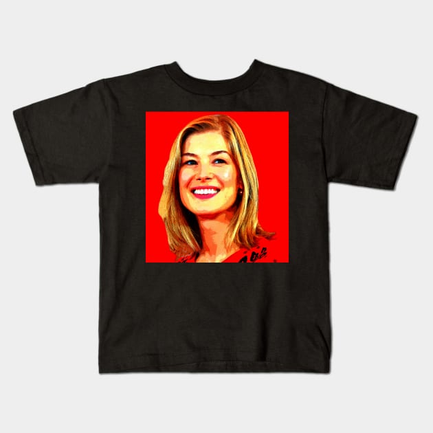 rosamund pike Kids T-Shirt by oryan80